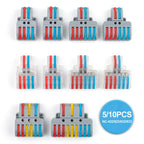 5PCS Wire Connector Multicolour Lever Push-in Electrical Cable Home Connectors LED Junction Box Universal Compact Terminal Block
