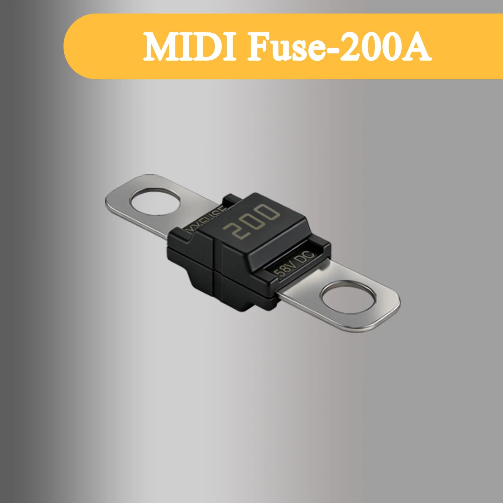MIDI Fuse 30A-200A 58V Time-Delay High Current ANL Bolt-Down Fuse M5 Stud Mount for Automotive, Marine & RV MIDI AMI Fuse Holder