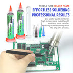 217℃ Lead Free High-Temperature Solder Paste Sn96.5Ag3.0Cu0.5 Melting Point: Enhanced Conductivity of Needle Tube