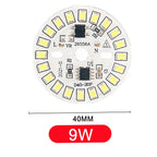 PwwQmm 10pcs/lot LED Chip 15W 12W 9W 7W 5W 3W No Need Driver AC 220V-240V SMD 2835 Cold Warm White Round Lamp Beads for Bulb