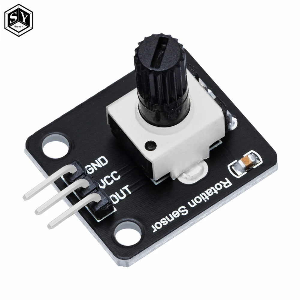 360 Degrees Rotary Encoder Module Rotary Potentiometer Analog Knob Module for Arduino KY-040 RV09 Rotary Encoder EC11 Knob Cap
