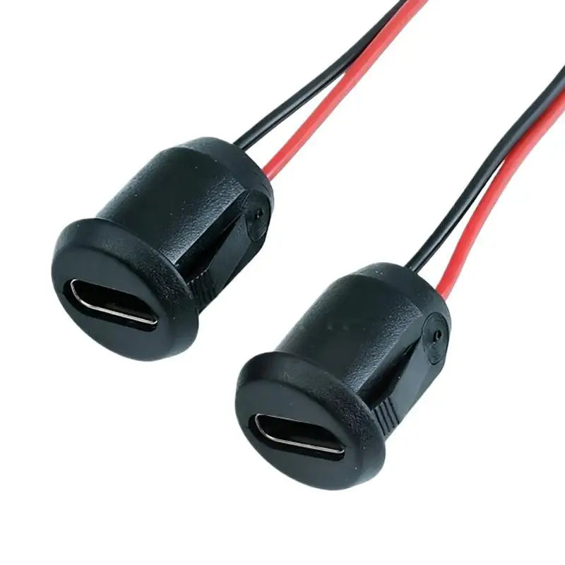 Waterproof USB C Female Charging Port Connector 1Pcs Chassis Mount Jack for DIY Electronics Project Use