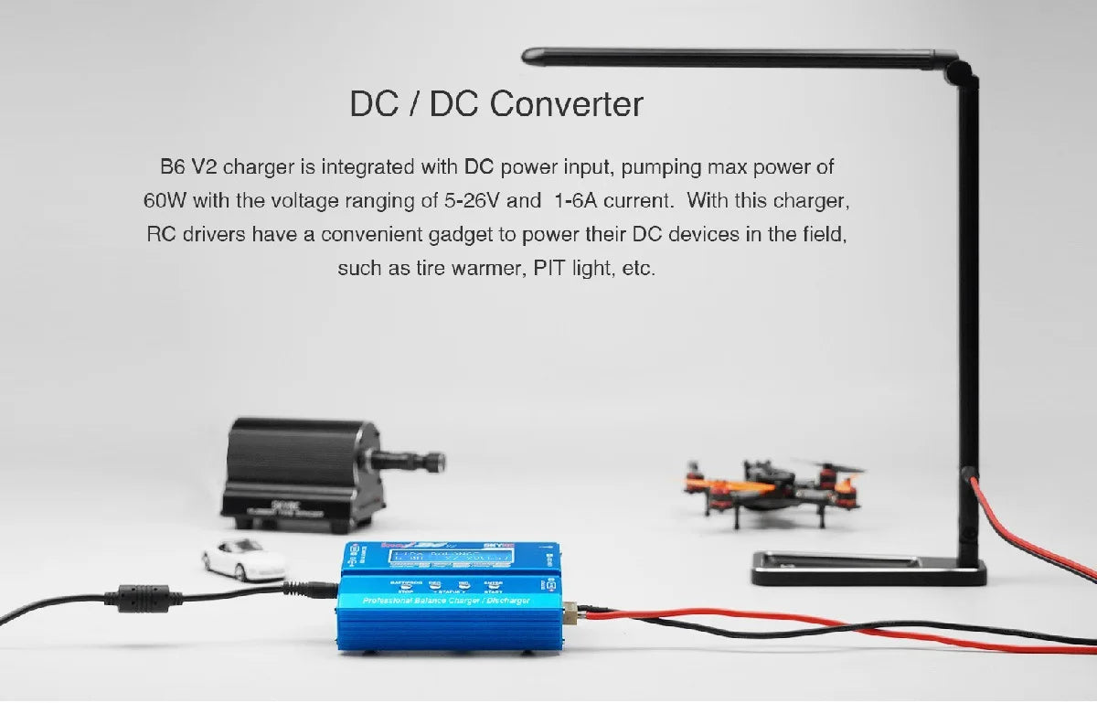 SKYRC IMax B6 V2  Charger With AC POWER 12v 5A Adapter Digital LCD Lipo NiMh 3S battery Balance Charger  for Rc Car Drone