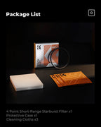 K&F CONCEPT Effects Filters Kaleidoscope Prism/Spiral Halo/Split Diopter/Motion Blur/4 6 8 Points Camera Lens Filter Photography