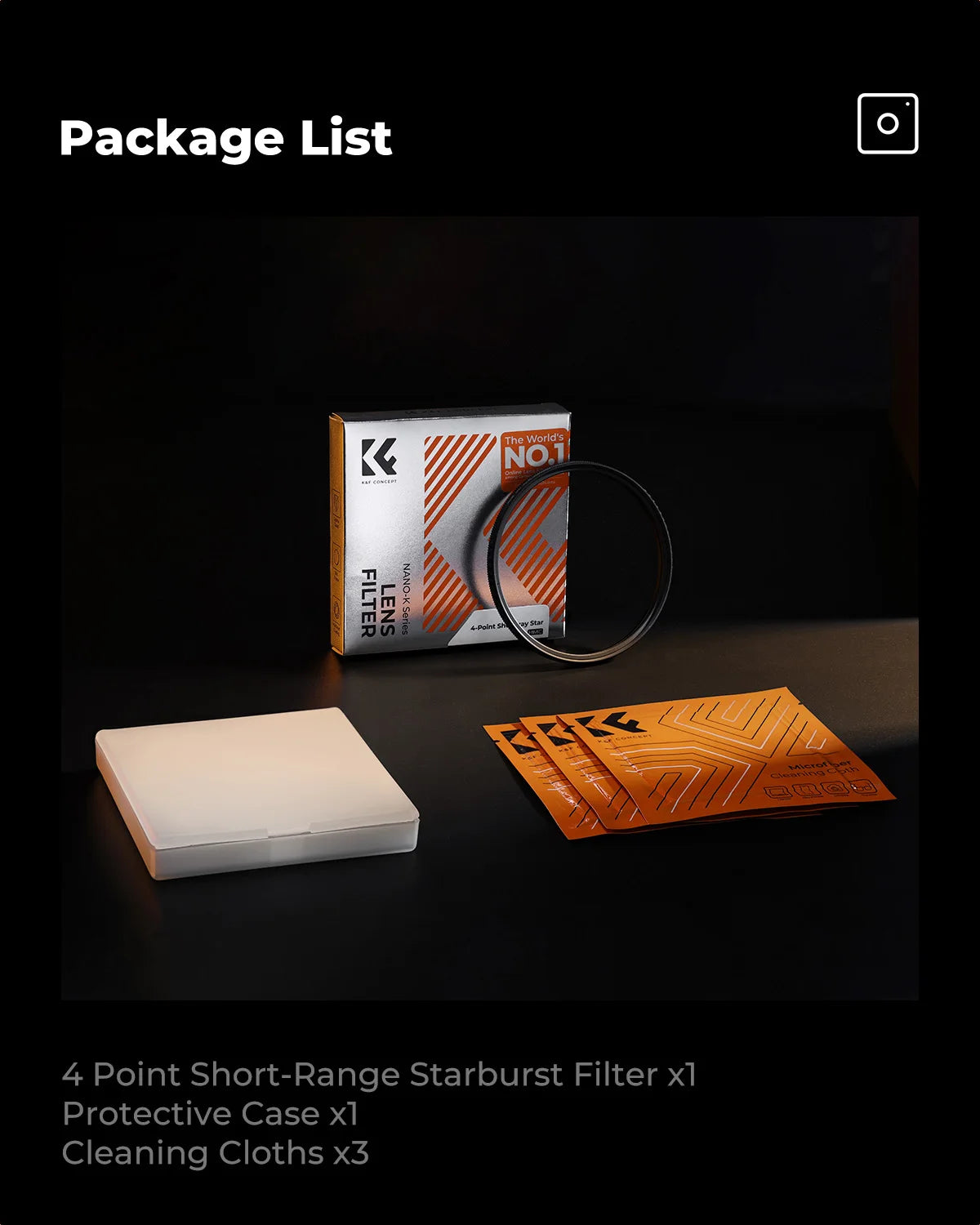 K&F CONCEPT Effects Filters Kaleidoscope Prism/Spiral Halo/Split Diopter/Motion Blur/4 6 8 Points Camera Lens Filter Photography
