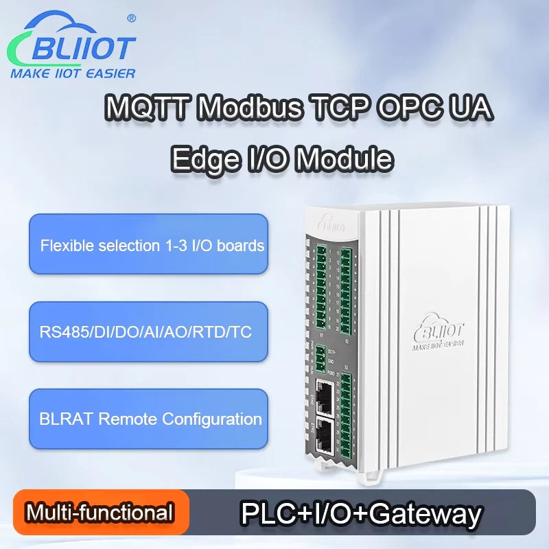 IO Module MQTT/Modbus TCP/OPC UA Edge I/O RS485/DI/DO/AI/AO/RTD/TC Remote I/O Modules BL192Pro
