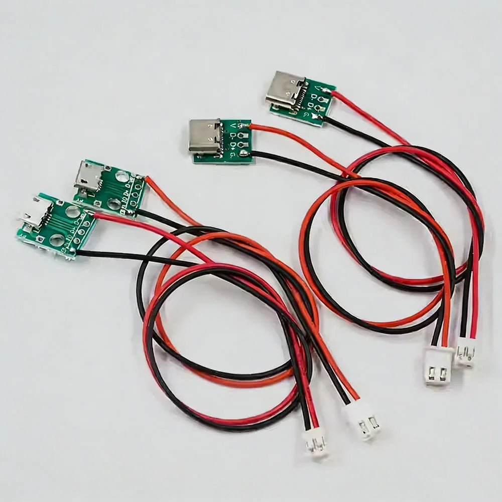 Type-c PCB With Cabel Converter Adapter Micro USB To DIP Female Connector Breakout Board Charging Cable Soldering Board Socket