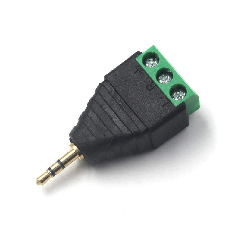 1-10PCS 3.5mm 2.5mm 2/3/4 Pole Male Plug / Female Socket To Screw Terminal Connector Mono/Stereo 1/8 Inch Headphone Audio Jack