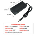 16.8V 3A Li-ion battery charger for 14.4v 14.8v battery 4S 18650 battery pack connector DC5521 gx12 gx16 d-tap xt60 xt90 XLR RCA