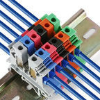 4PCS Wire Electrical Conector Terminal Connector Screw Cable Din Rail Terminal Blocks Strip Power Distribution Block Terminator
