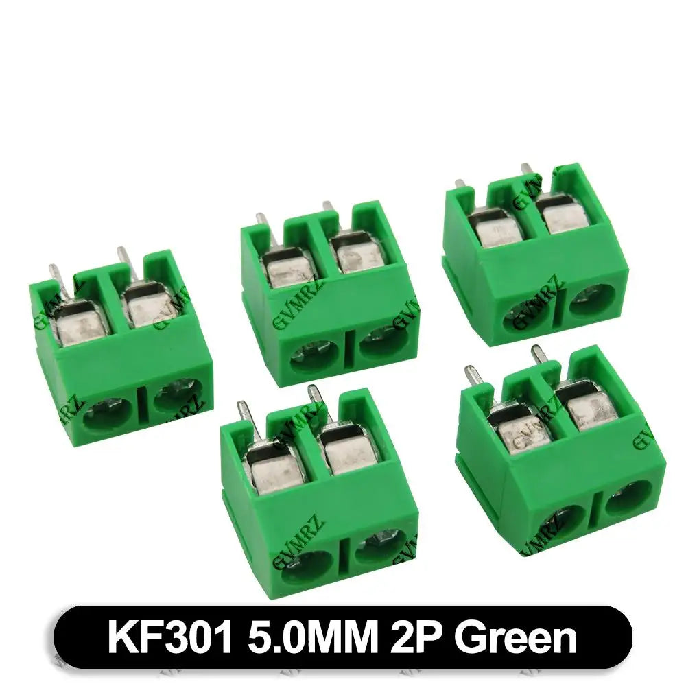 10PCS Blue Black Green 5.0mm 2P 3P PCB Terminal Block Connector Pitch 5.0mm KF301 Straight PCB Terminal Blocks Connector