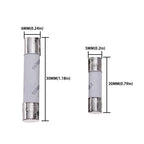 10PCS 0.1A 0.25A 0.5A 1A 1.5A 6X30MM 5X20MM Fast Blow Ceramic Fuse 5*20mm 250V 2A 2.5A 3A 3.15A 4A-30A Slow Break The Fuse Tube