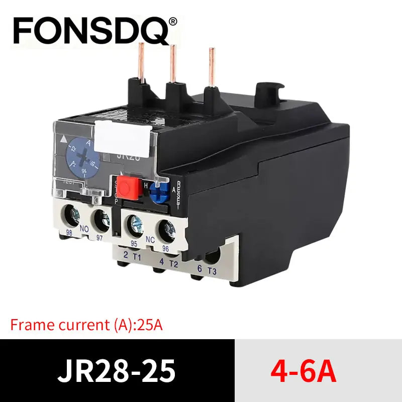 JR28 25A Thermal Overload Relay LR2-13D Adjustable Thermal Relay Electrical Relay Temperature Overload Thermal Protector
