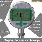 400bar Digital Pressure Manometer -0.1Mpa-60Mpa Digital Pressure Gauge 80mm M20*1.5 0.2% 600bar Pressure Manometer 100Kpa 100bar