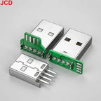 Micro Mini 5P Type-C USB To Dip PCB Converter Adapter 90 Degree Right Angle Breakout Board Repair Welding Socket Connector Port