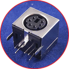 10 Pcs Connnector Mini Din 3 4 5 6 7 8 9 Pin Female Circular Receptacle Power Sockets MD-SM Shield Right Angle Through Holes PCB