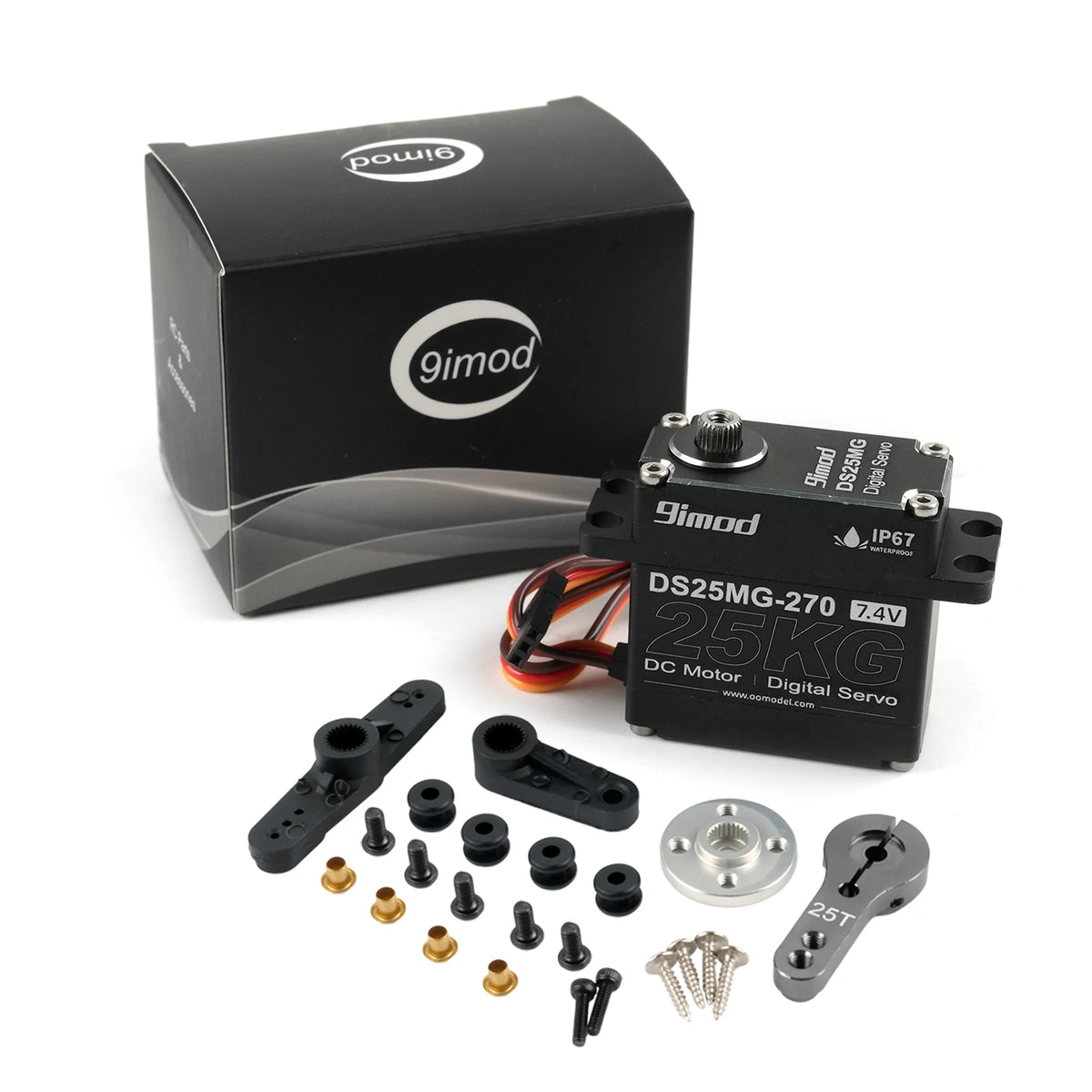 9imod 25kg/35kg Digital DS35MG Servo IP67 Metal Gear DS25MG 180°/270° Motor Servos for trx4 Scx10 1/8 1/10 RC Cars Crawler