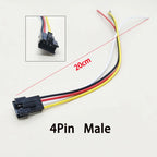5/10PCS SM Terminal Wire JST Docking Plug 20CM Length 2/3/4/5/6Pin 2.54MM Tin Plated Male Female Connector
