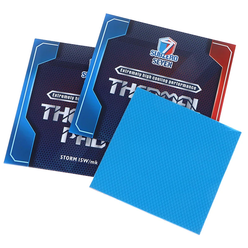 SubZero Seven-Thermal Pad 15W/mk Silicone Heat Dissipation Pad (0.5mm/1.0mm/1.5mm/2.0mm/2.5mm/3mm) for Electronics Cooling
