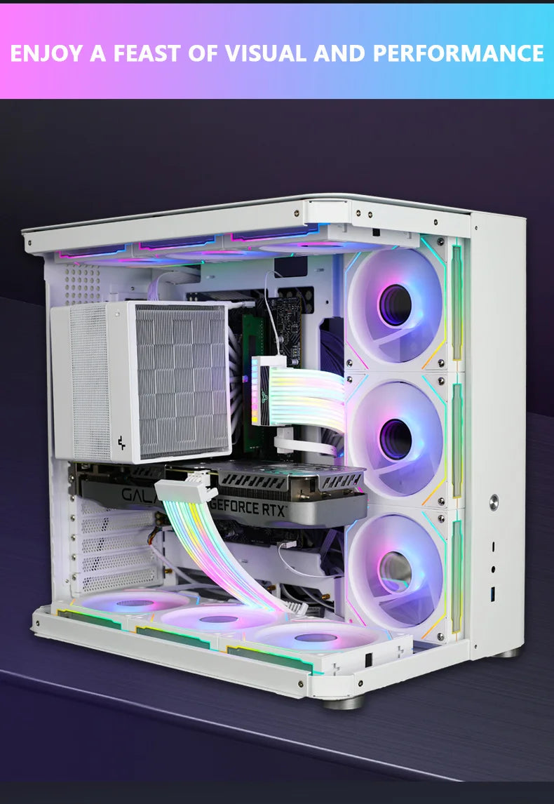 JUMPEAK MX120 240mm Modular Wireless Splicing PC 120mm Case Cooling Fan ARGB Infinite Mirror Effect For Computer Water Cooler