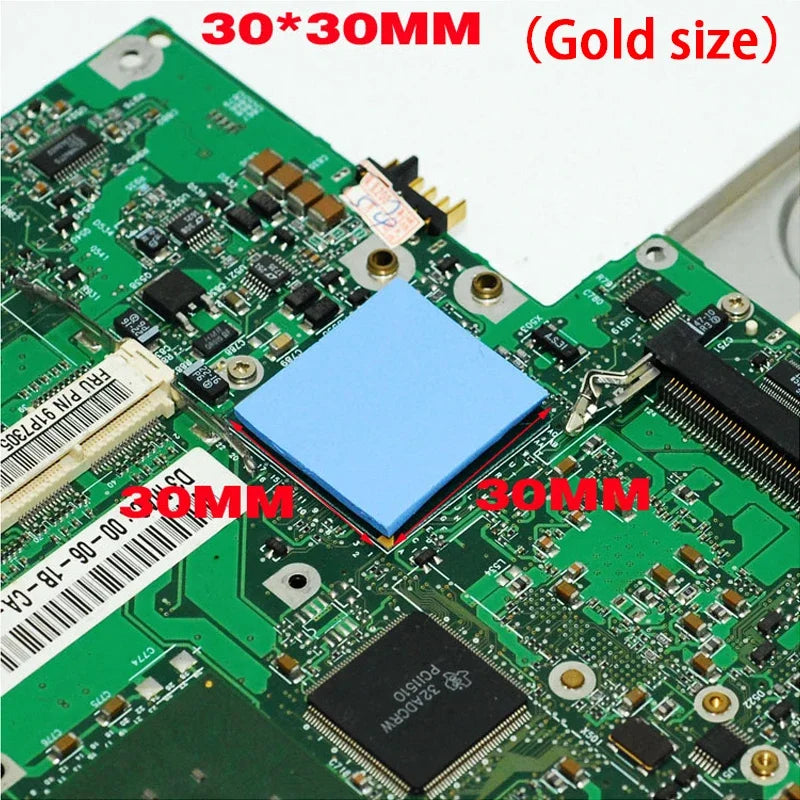 6pcs Thermal Pad 30x30mm Notebook Computer Router Memory Graphics Chip Cooling Non-Conductive Silicone 0.3MM 0.5MM 1.0MM