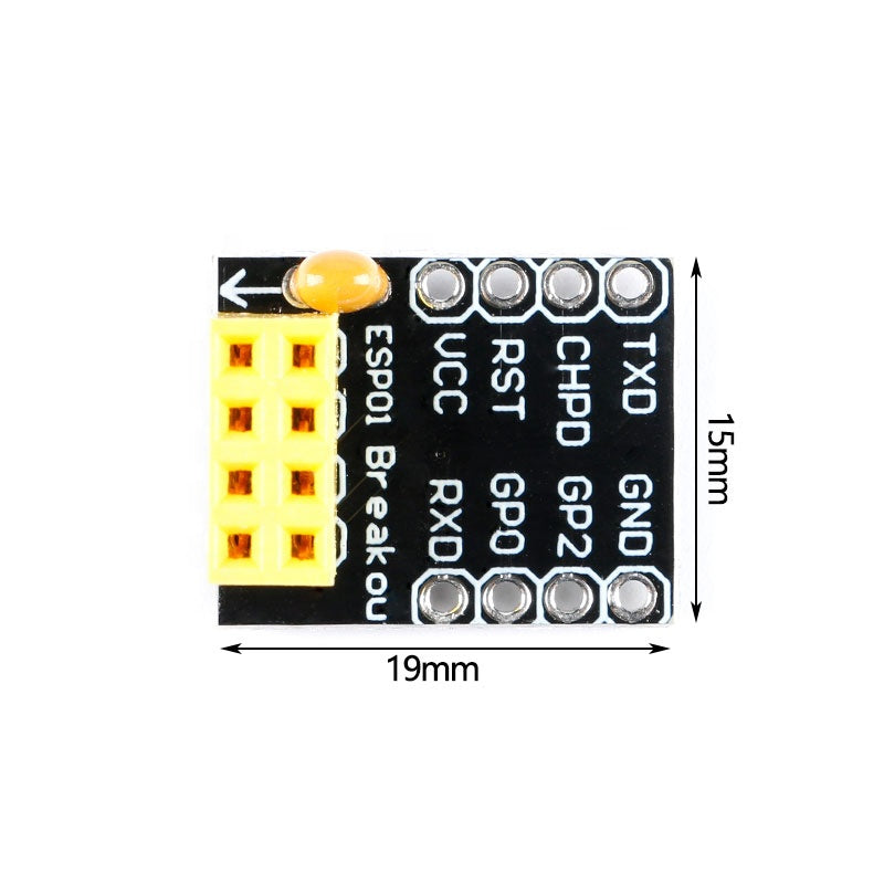 5pcs ESP8266 Adapter Board Breakout Plate Breadboard ESP01 WiFi Transceiver Module ESP-01 ESP-01S