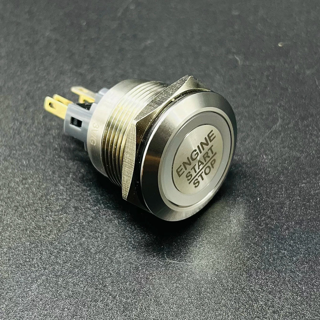 19mm 22mm 25mm 30mm Laser 'ENGINE START STOP' Engine Button ON OFF Ring Illuminated Momentary Push Button Switch+CE+RoHS