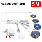 Smart Penetrable Wood COB LED Strip Touch Sensor Light 320Leds/m Warm/Neutral White Parallel Lights Kitchen Backlight Lighting