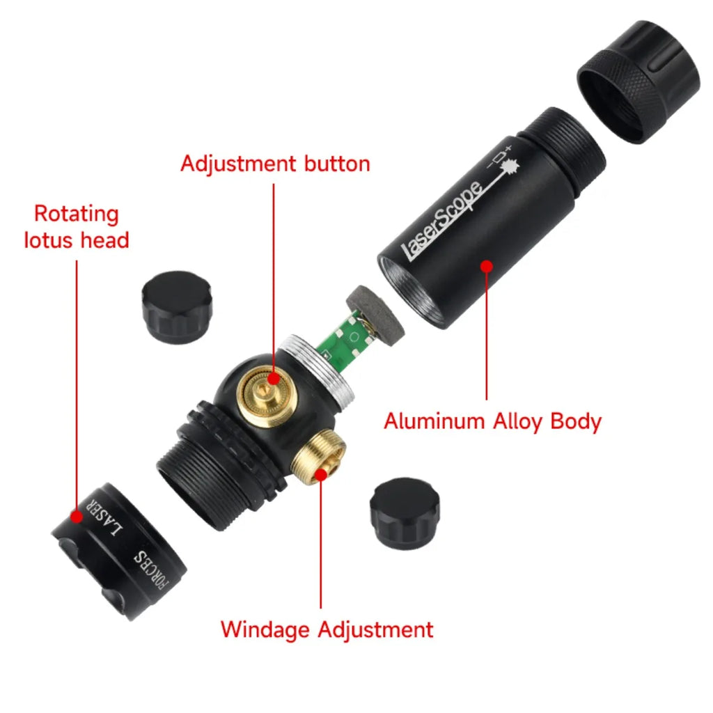 Red Green Dot Laser calibrator Sight Tactical Adjustable Hunting Laser Gear Accessories Laser Locator For 20mm Rail