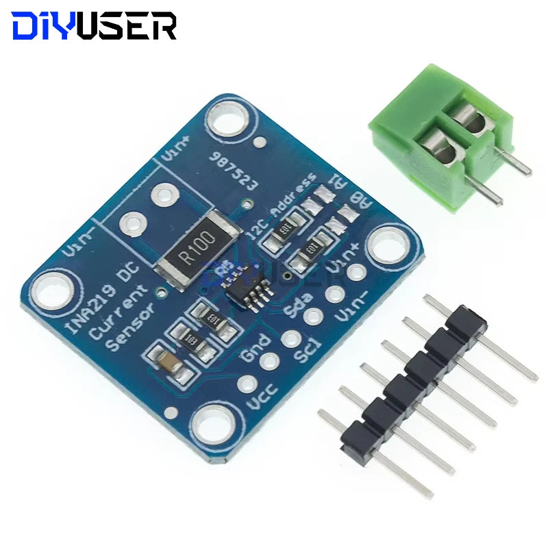 INA219 I2C Bidirectional Current Sensor Module DC 0-26V ±3.2A Power Monitor, 0.1% Shunt Raspberry Pi
