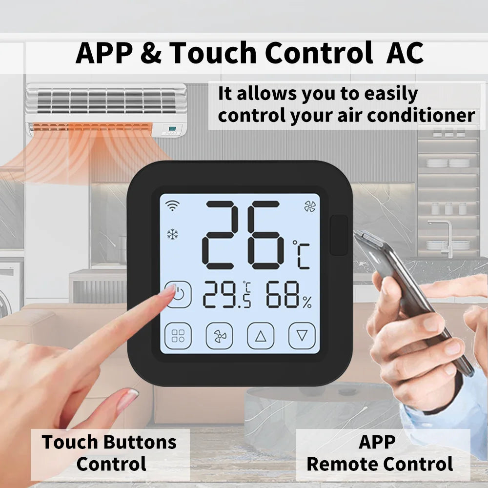 Thermometer Hygrometer With Tuya Temperature Humidity Sensor and AC Remote Backlight Support Work With Yandex Alexa SmartLife