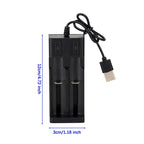 2-Slot Smart 18650 Battery Charger - USB-C Powered Lithium Ion Charger with LED Indicators, Universal Compatibility