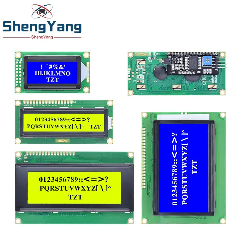 TZT LCD1602 LCD 1602 2004 12864 LCD Display Module Blue Green Screen 16x2 20X4 Character  HD44780 Controller