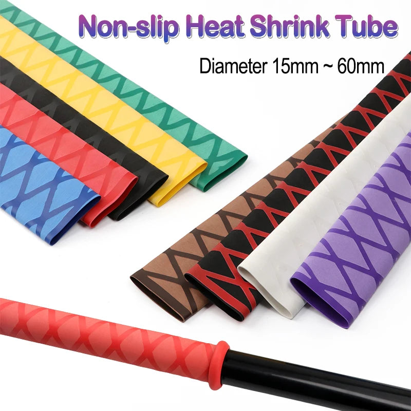 Anti-Slip Heat Shrink Tube ID 15mm - 60mm Handle Grip Repair Tool Protective Tubing Non-slip Insulation Sleeve for Fishing Rod