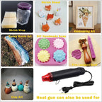 220V DIY Heat Gun Electric Power Tool Hot Air Gun 300W Temperature Gun with Supporting Seat Shrink Plastic DIY Craft Tool