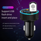Car Bluetooth Receiver with Lossless Audio Quality MP3 Player, Car Adapter with Cigarette Lighter Socket and Charger