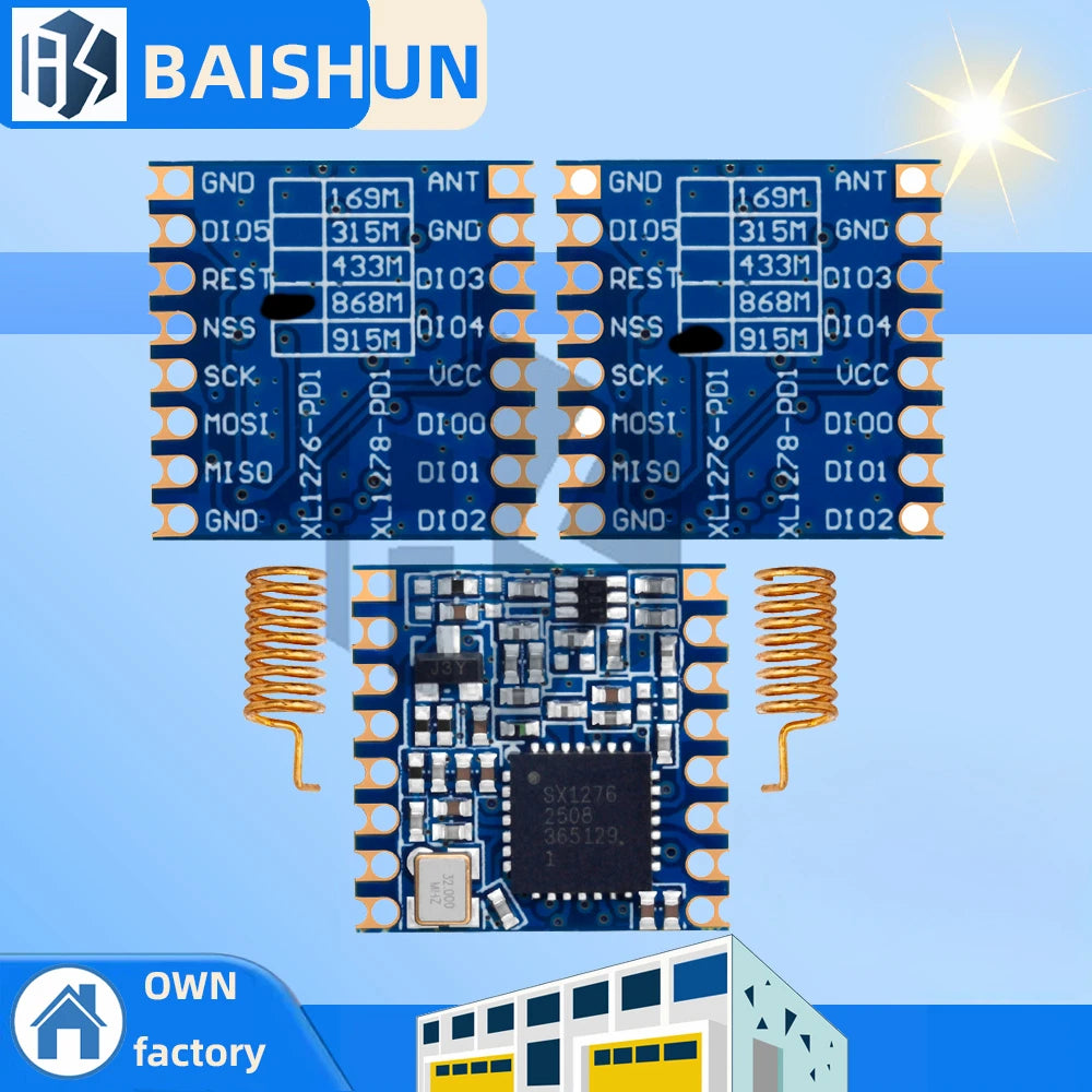 SX1276 LoRa Transceiver Module: 868MHz/915MHz Long-Range Spread Spectrum (LoRa/GFSK) – ESP32 Compatible