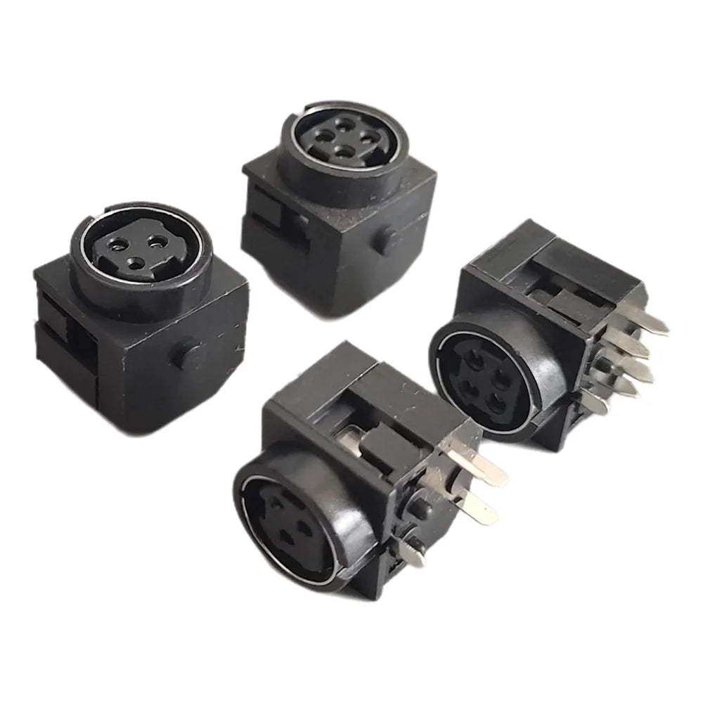 5/10Pcs DIN 3P/4P Horizontal Socket S Terminal MPC Power PS2 Full Plastic Connector 3/4 Core Adapter for Electronics