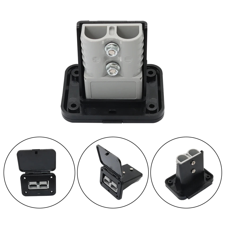 OMCH 1/2/5PCS 50A/120A/175A For Double Pole Plug Connector with Mount Bracket Panel Cover For Boat Truck Cable Connectors Plug