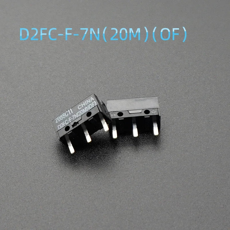 2pcs Original Mouse Micro Switch D2FC-F-7N 10M 20M OF For Logitech G502 D2FC-F-K 50m 60MN D2F-F D2F-01FL D2F-01F-T D2F-F-3-7