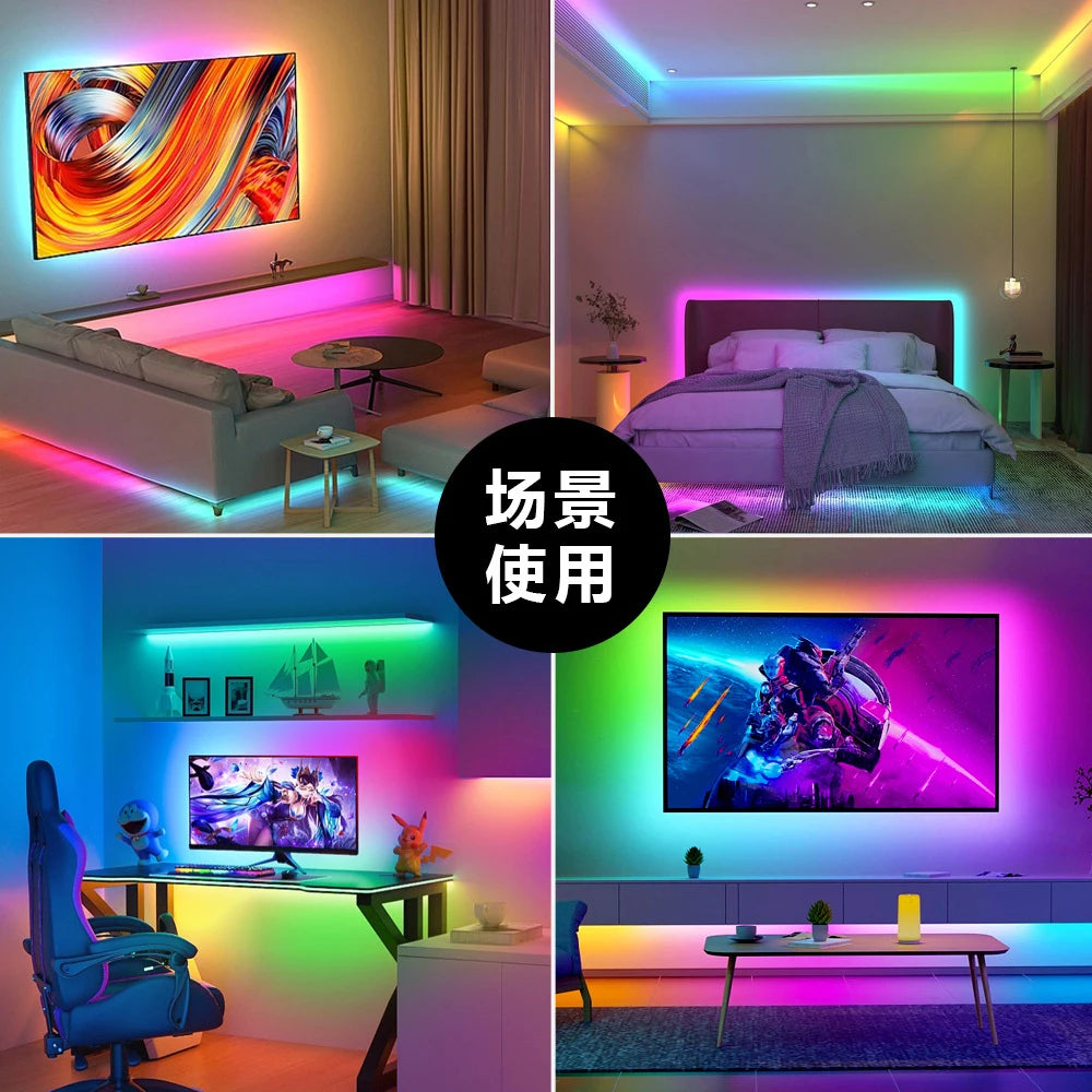 WS2812B COB LED Strip Lights DC5V 5mm Full Color SPI RGB-IC 100/160LEDs Individually Addressable Smart Pixels Tape Light