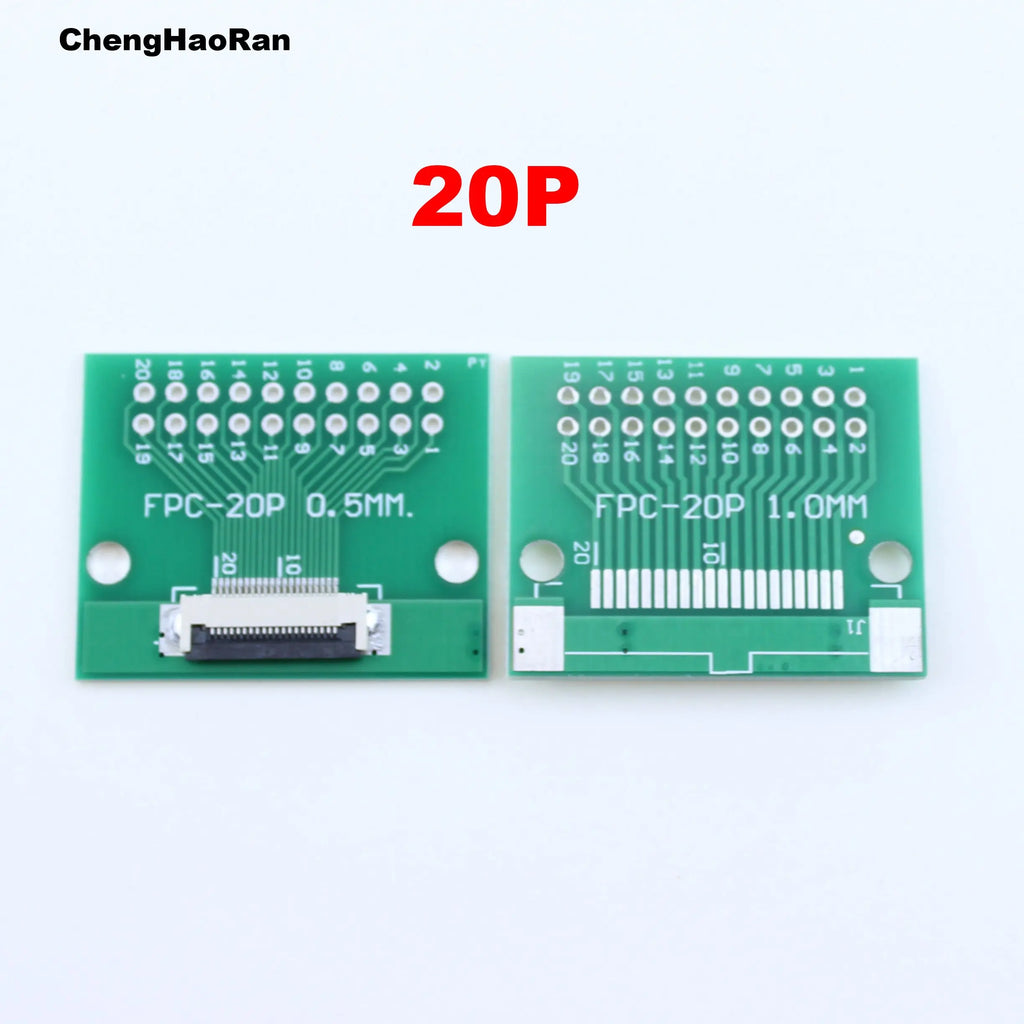 1pcs 4P 6P 8P 10P 12P 14P 15P 16P 18P 20P Test Board Adapter Double Rows Plate Connector 2.54mm 0.5mm Flip FPC Soft Flex Cable
