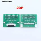 1pcs 4P 6P 8P 10P 12P 14P 15P 16P 18P 20P Test Board Adapter Double Rows Plate Connector 2.54mm 0.5mm Flip FPC Soft Flex Cable