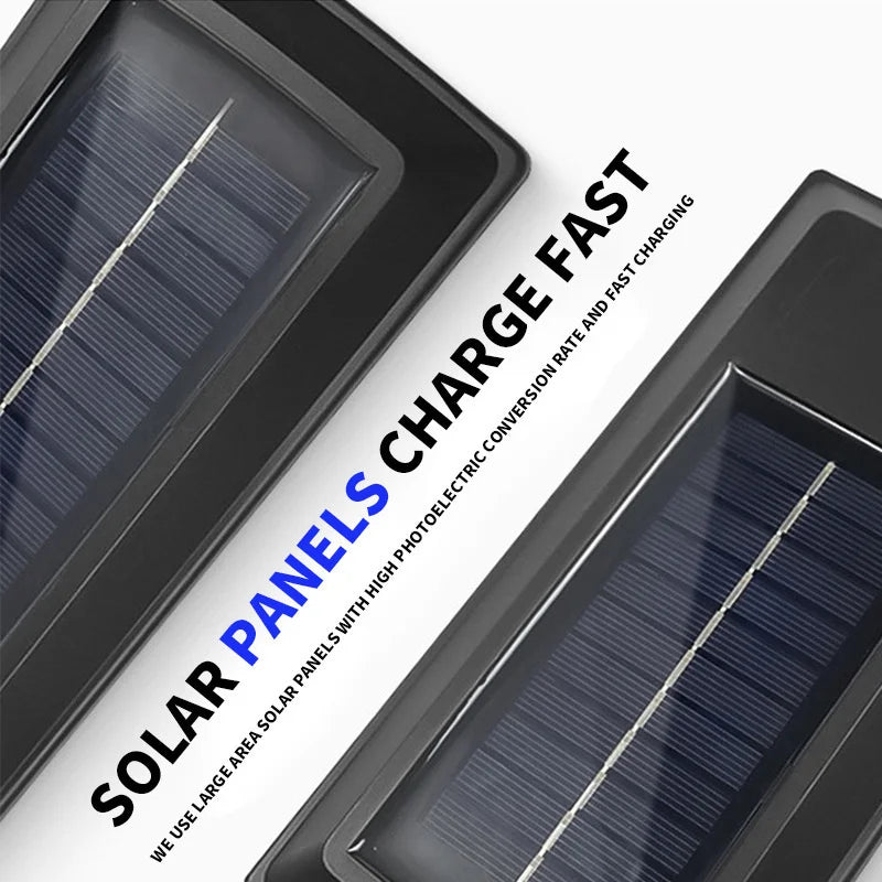 Solar Street Lights Outdoor Waterproof Security Motion Sensor LED Lamp with 3 Lighting Mode Solar Lights for Garden Path Decor