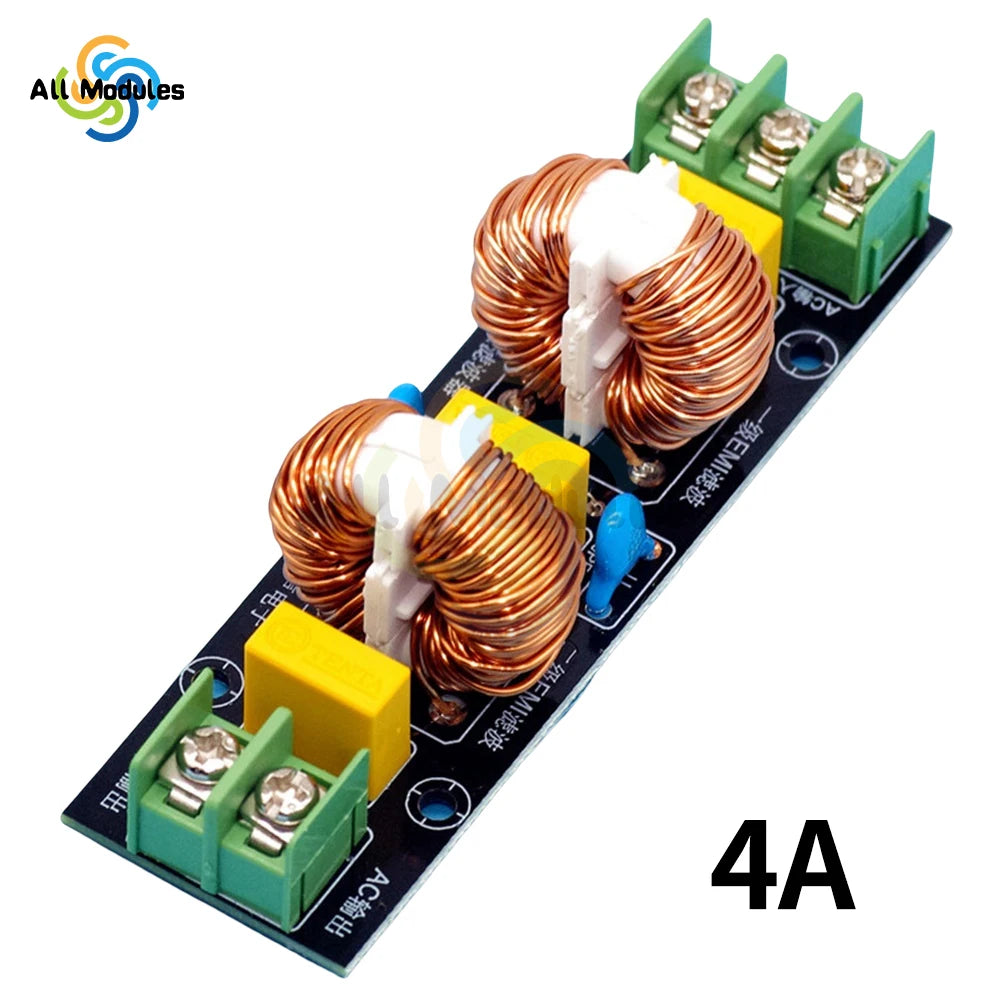 Power Supply Filtering Board Power Supply Filter EMI High Frequency Two-stage Power Low-pass Filter Board 2A-18A