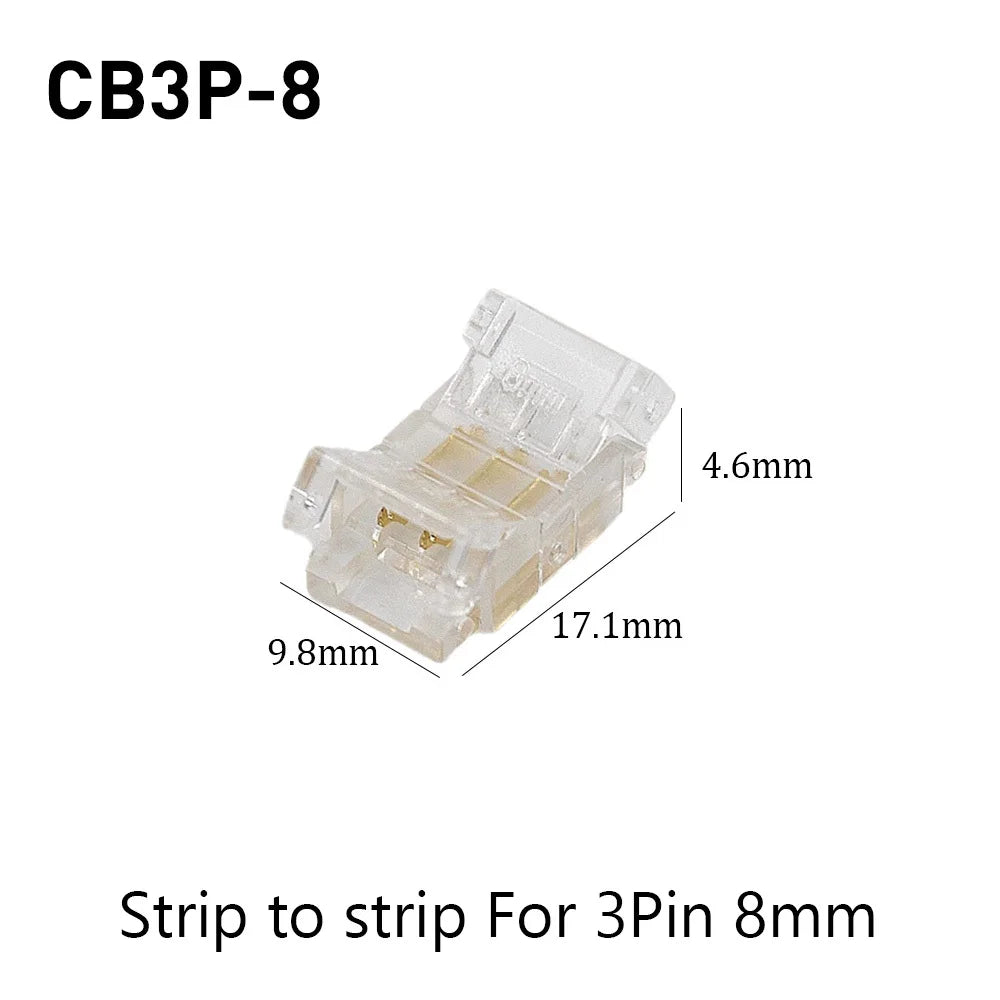 SMD Crystal Joint 2 3 4 5Pin LED Wire Connectors Solderless For 5mm 8mm 10mm Quick Terminal Block Strip Light Wire Connection
