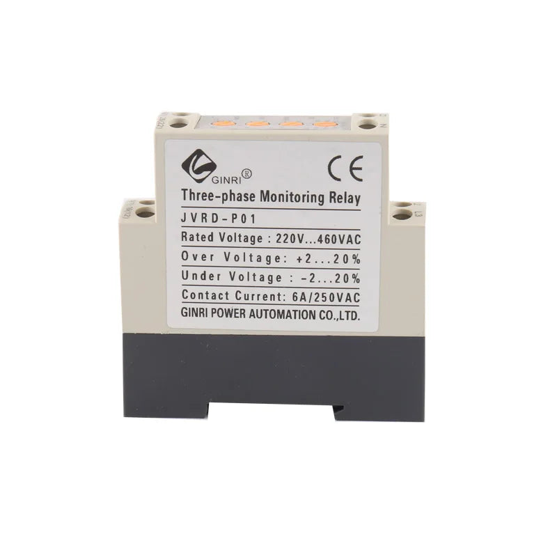 Ginri JVRD-P01 Three phase voltage monitoring relay switchable 8 level rated voltage 220-460V over&under voltage protector