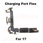 1pcs Charging Port Flex Cable for iPhone 17 17Pro 17ProMax Air US USB Charger Dock Connector With Microphone Ribbon Repair