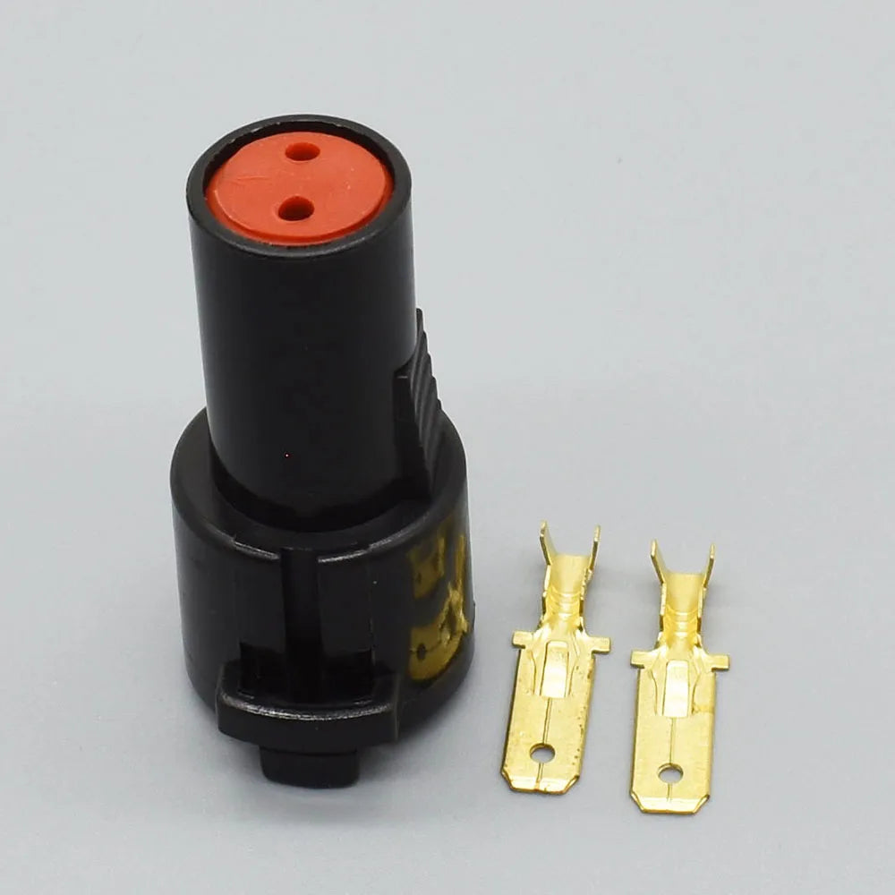 1 Set 6.3mm Sumitomo 2 Pin Way Male Female Round Waterproof Auto Connector Plug Socket For Car 6180-2541 6189-0274