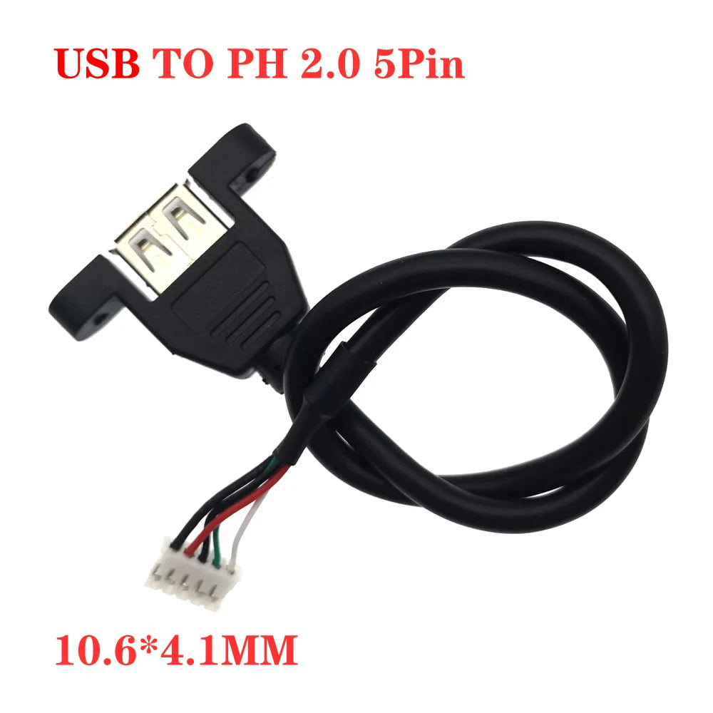 4pin 5pin USB to XH2.54/PH2.04p/MX1.25/SH1.0 Female/Male Cable USB To DuPont Data Adapter 30cm 18AWG 14AWG Touch Screen Cable